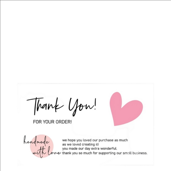 Renbang Other - Handmade Craft Business Thank You Cards, 50 Pk
